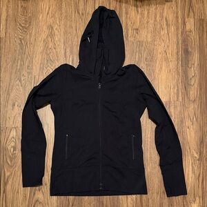 lululemon. Black Hooded Zip-Up Jacket